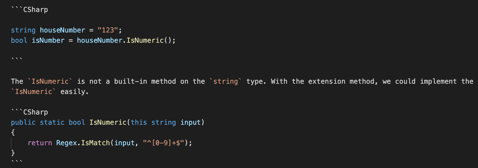 C# — Implementing some C# Interfaces and Extension Methods